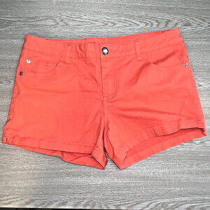 CP Jeans Short Shorts Size 11 Junior's Women's Coral Pink Peach Denim Slim Fit